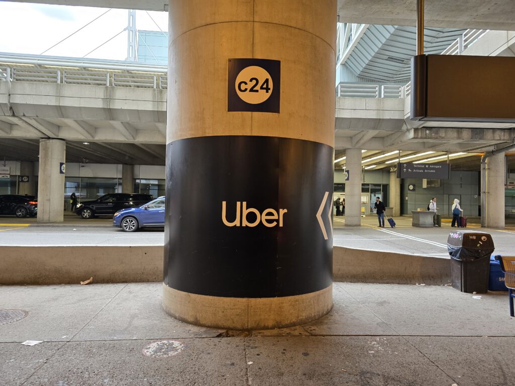 uber at Pearson airport terminal 3 pickup point